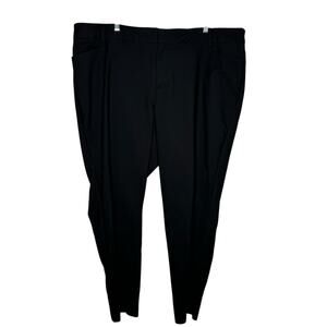 ELOQUII / black Kady fit double weave straight leg trouser pants / 24
